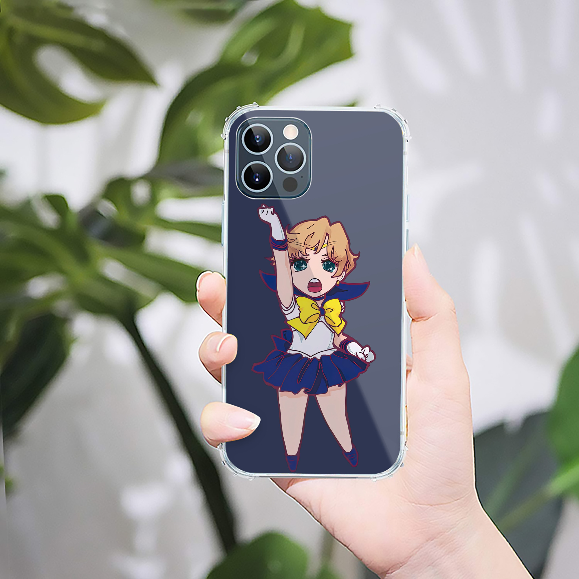 （画像用） 美少女戦士セーラームーン 天王はるか Sailor Moon Tenoh Haruka 【iPhone 12シリーズ対応】透明スマホケース（クリアソフトケース）